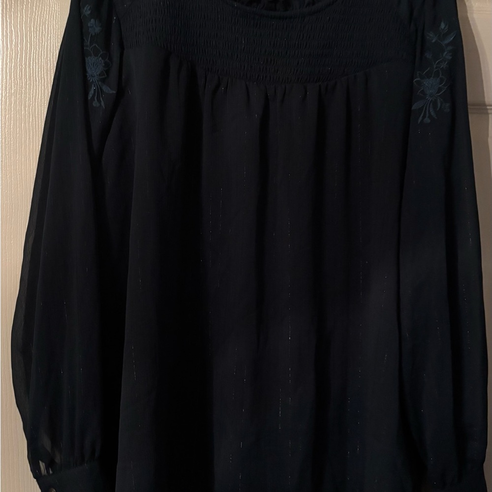 Elegant Navy Blue Women's Top